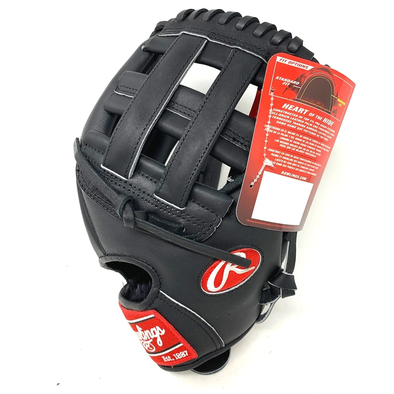 Rawlings Heart of the Hide Black Horween PRO1000HC Baseball Glove 12 inch Right Hand Throw 5 Rawlings Heart of the Hide Black Horween PRO1000HC Baseball Glove 12 inch Right Hand Throw - Image 5