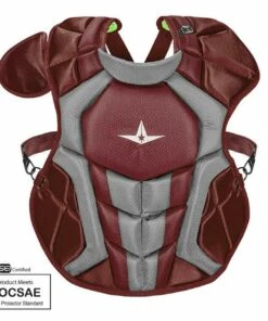 All-Star S7 Axis Chest Protector 12-16 - 15.5 Maroon NOCSAE