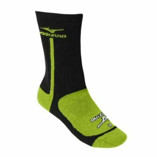 Mizuno Performance Highlighter Crew Sock (Black/Lemon, Large) -BASEBALL SHOP 412Wn8EGFaL 27848.1429504300
