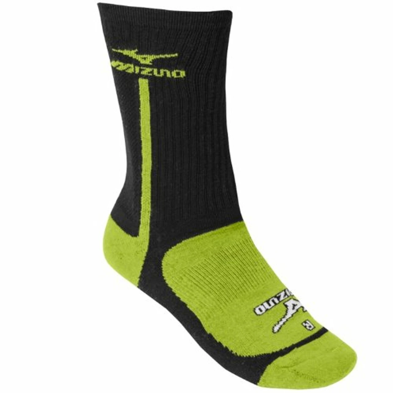 Mizuno Performance Highlighter Crew Sock (Black/Lemon, Small) 11 Mizuno Performance Highlighter Crew Sock (Black/Lemon, Small) - Image 11