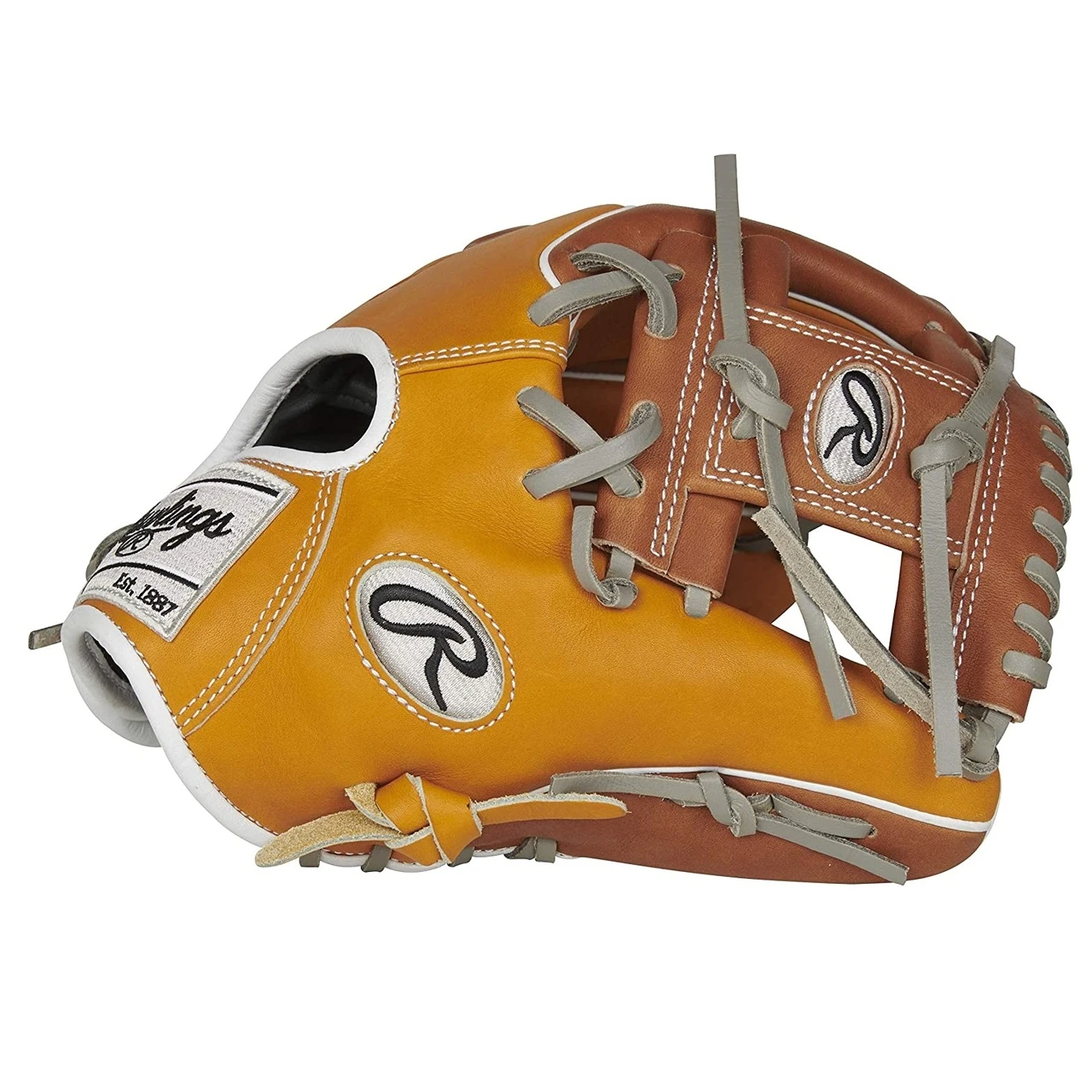 Rawlings Heart of The Hide R2G Baseball Glove Tan Timberglaze Grey 11.5 inch Pro I Web Right Hand Throw 3 Rawlings Heart of The Hide R2G Baseball Glove Tan Timberglaze Grey 11.5 inch Pro I Web Right Hand Throw - Image 3