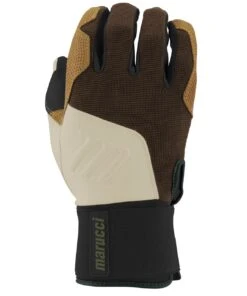 Marucci Blacksmith Full Wrap Batting Gloves Brown Tan Adult Large