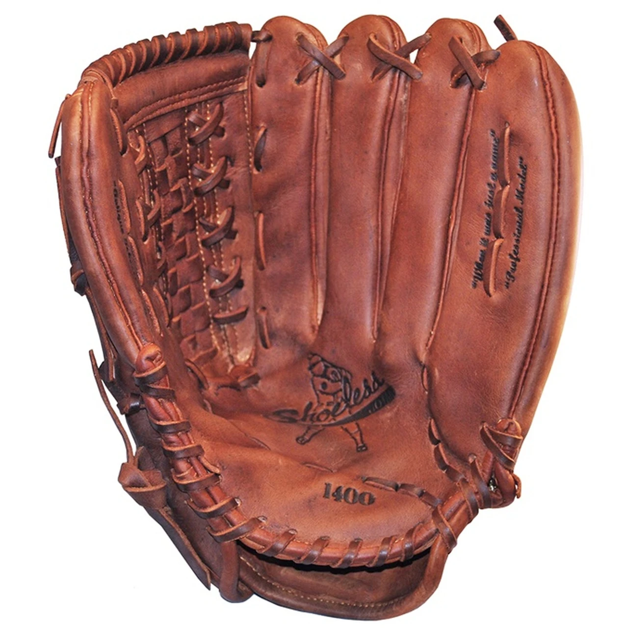 Shoeless Joe Mens 14 inch Softball Glove 1400BW Right Hand Throw 2 Shoeless Joe Mens 14 inch Softball Glove 1400BW Right Hand Throw - Image 2