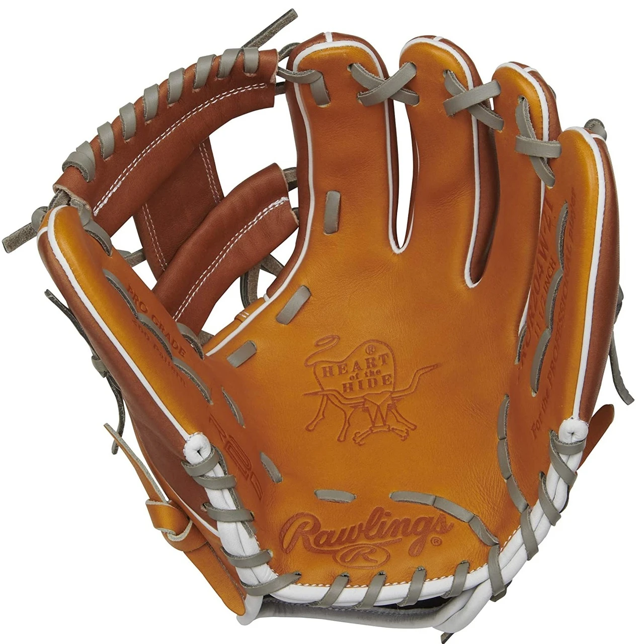 Rawlings Heart of The Hide R2G Baseball Glove Tan Timberglaze Grey 11.5 inch Pro I Web Right Hand Throw 2 Rawlings Heart of The Hide R2G Baseball Glove Tan Timberglaze Grey 11.5 inch Pro I Web Right Hand Throw - Image 2