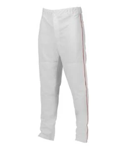 Marucci Adult Elite Double Knit Piped Baseball Pant White Red X-Large