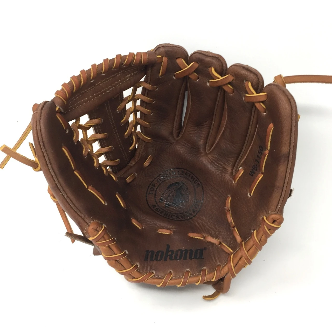 Nokona Walnut WB-1150M Baseball Glove 11.5 Modified Trap Right Handed Throw 6 Nokona Walnut WB-1150M Baseball Glove 11.5 Modified Trap Right Handed Throw - Image 6