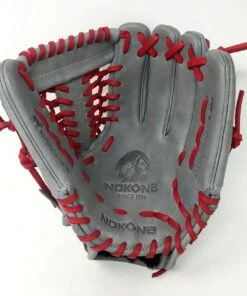 Nokona AmericanKip 14U Gray with Red Laces 11.25 Baseball Glove Mod Trap Web Right Hand Throw 6 Nokona AmericanKip 14U Gray with Red Laces 11.25 Baseball Glove Mod Trap Web Right Hand Throw -BASEBALL SHOP IMG 2419 07069.1573638090