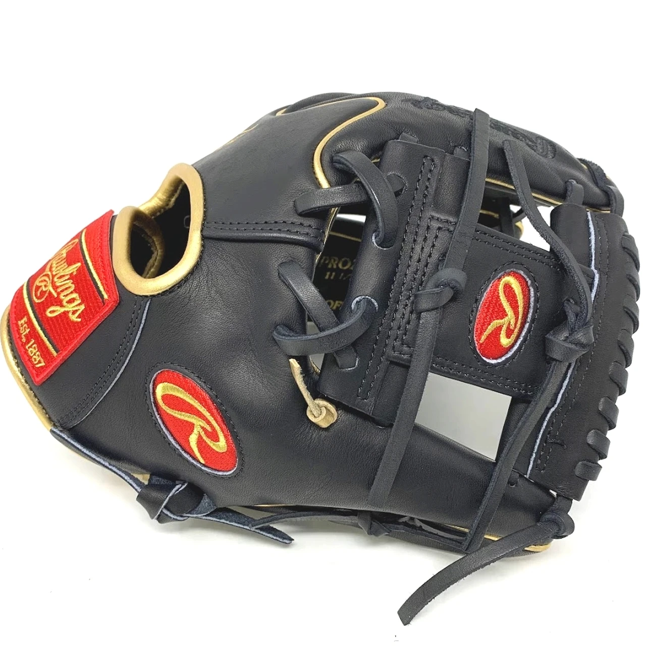 Rawlings Heart of the Hide PRO-204W-2 Baseball Glove 11.5 Black Gold Right Hand Throw 2 Rawlings Heart of the Hide PRO-204W-2 Baseball Glove 11.5 Black Gold Right Hand Throw - Image 2
