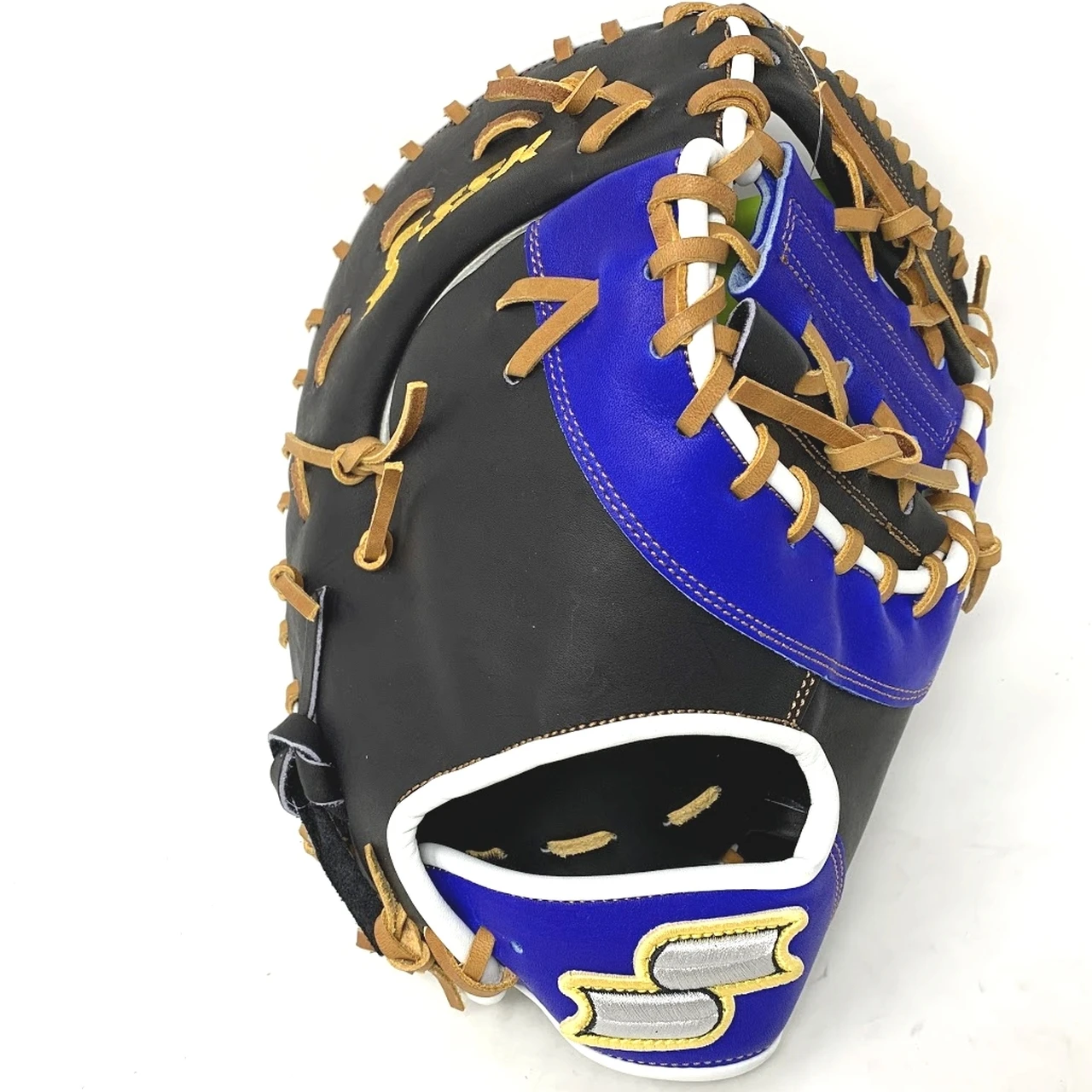 SSK Taiwan Silver Series 13 Inch Baseball First Base Mitt Black Royal Right Hand Throw 3 SSK Taiwan Silver Series 13 Inch Baseball First Base Mitt Black Royal Right Hand Throw - Image 3
