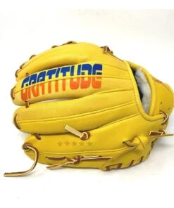 Chieffly Custom 11.5 Baseball Glove Yellow Gratitude Right Hand Throw -BASEBALL SHOP IMG 4925 77328.1644950526