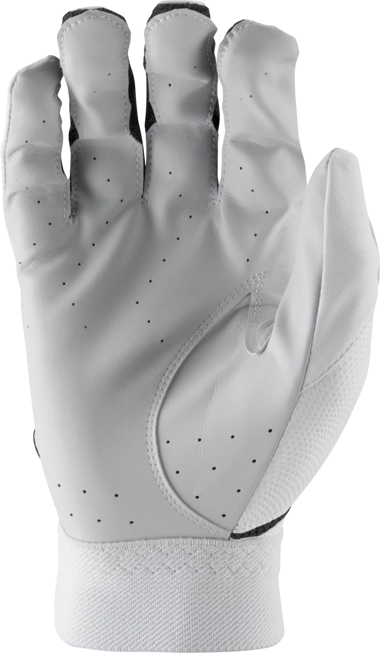 Marucci Code Adult Batting Gloves 1 Pair White Black Adult X Large 2 Marucci Code Adult Batting Gloves 1 Pair White Black Adult X Large - Image 2