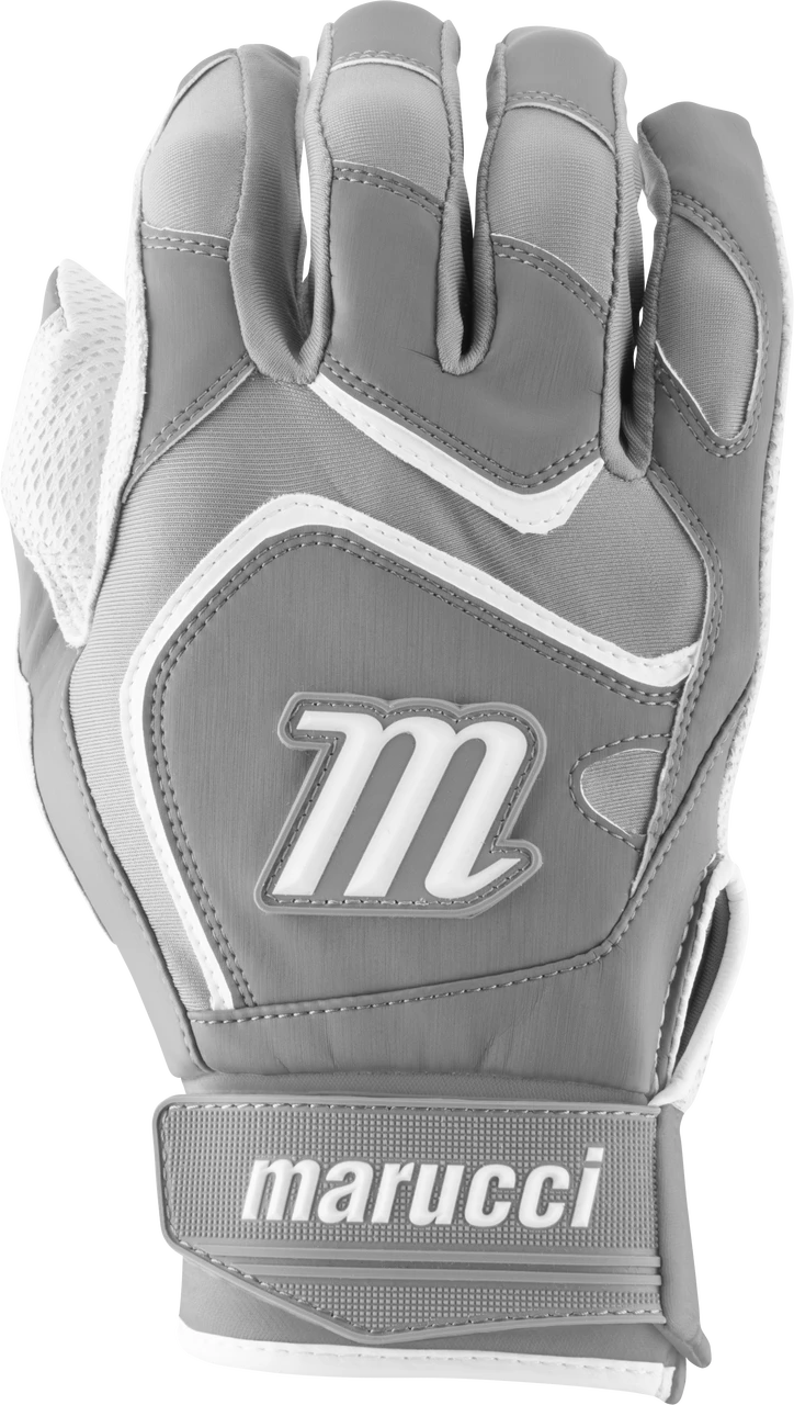 Marucci Signature Batting Gloves MBGSGN2 1 Pair White Grey Adult X Large 1 Marucci Signature Batting Gloves MBGSGN2 1 Pair White Grey Adult X Large