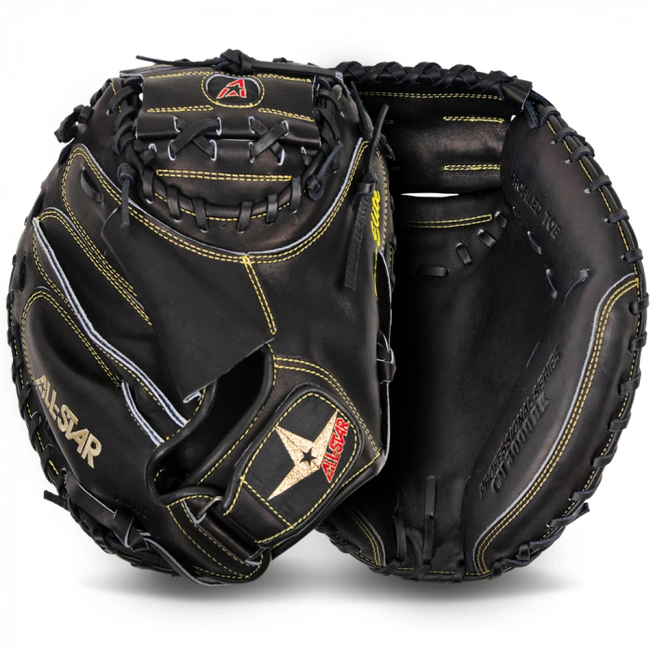 All-Star Pro-Elite 34 Professional Catchers Mitt Black Right Hand Throw 1 All-Star Pro-Elite 34 Professional Catchers Mitt Black Right Hand Throw