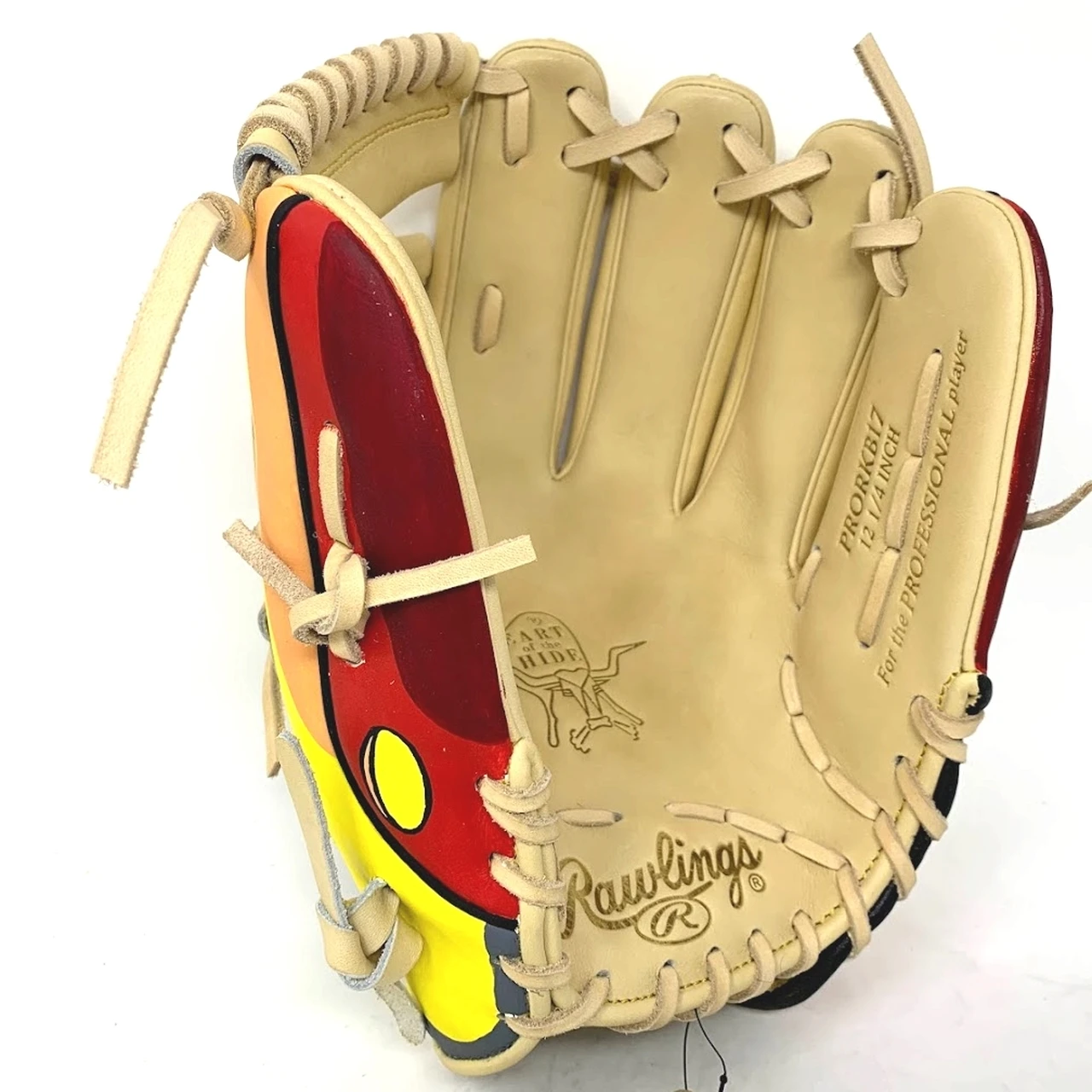 Rawlings Heart of Hide KB17 Baseball Glove Custom Artwork Astrotorfcustoms Right Hand Throw 3 Rawlings Heart of Hide KB17 Baseball Glove Custom Artwork Astrotorfcustoms Right Hand Throw - Image 3